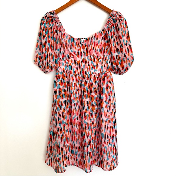 Jessica Simpson Dresses & Skirts - Jessica Simpson Red and Pink Smocked Mini Dress Size Small